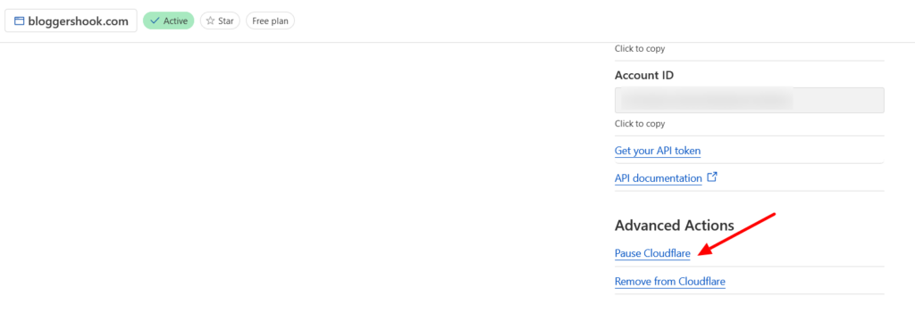 Pause Cloudflare on your website